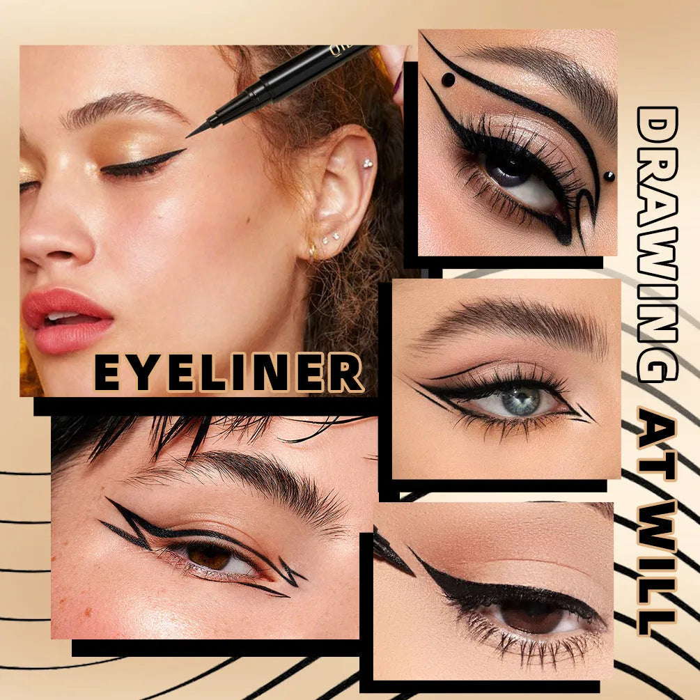 Q2407 black liquid eyeliner pen with quick-dry smudge-resistant formula