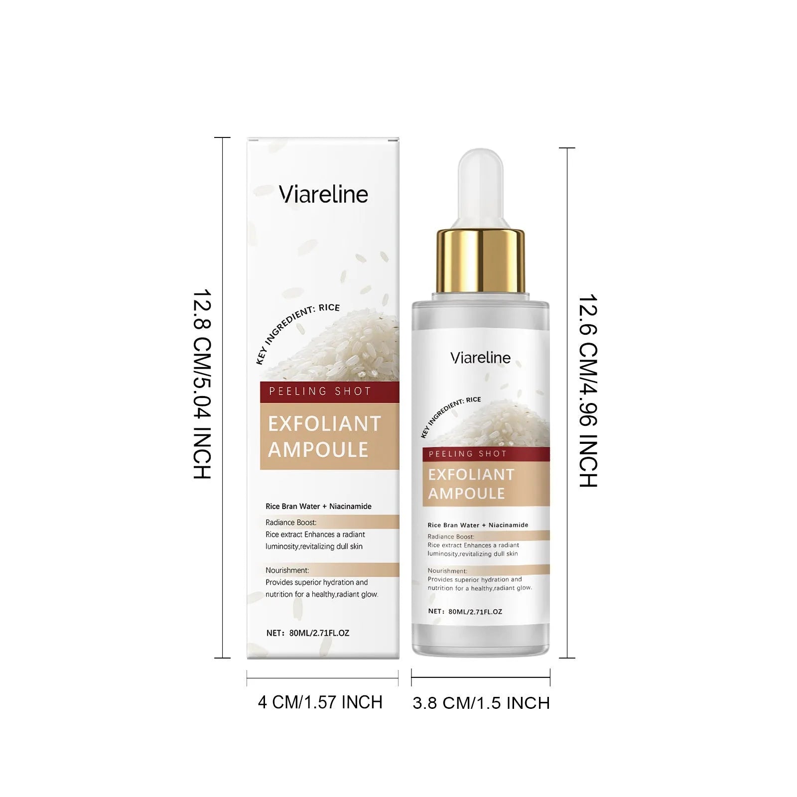 80ml bottle of facial cleansing and moisturising liquid with hyaluronic acid and salicylic acid formula