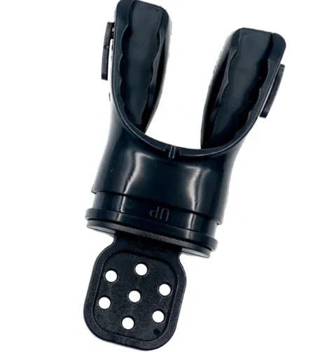 Edible silicone diving mouthpiece in multiple colour options showing 110mm length