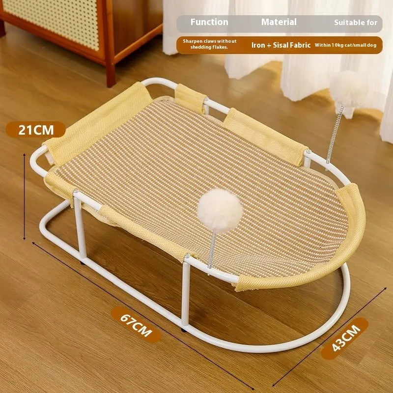 Large grey breathable fabric kennel with bracket frame for cats and puppies