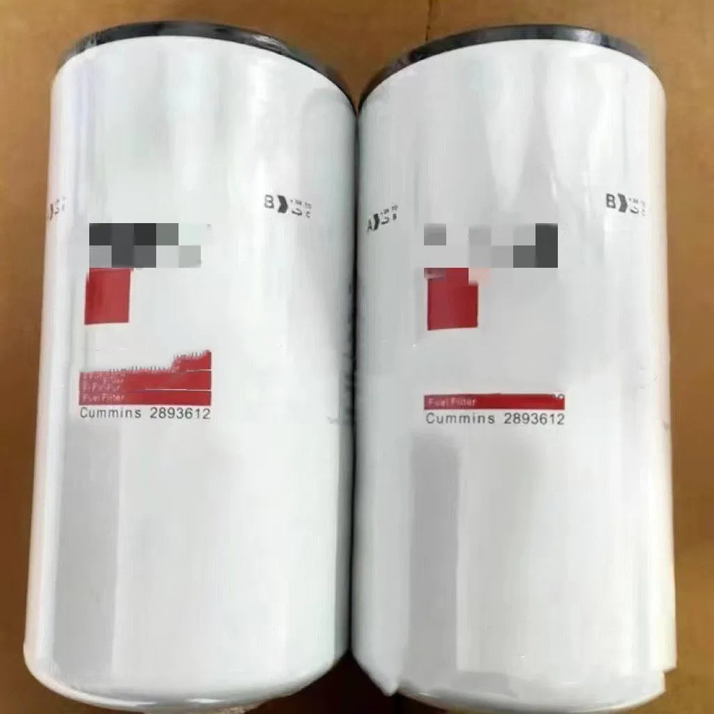 White metal diesel filter element FF5776 with 2mm inlet and outlet ports for automotive engine oil filtration