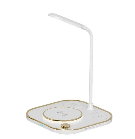 Black three-in-one wireless magnetic charger desk lamp with 15W fast charging for iPhones and Android phones