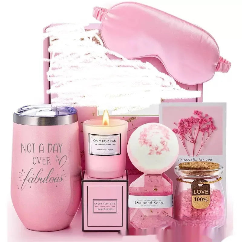 Soy wax aromatherapy candle gift set in presentation box with multiple colour theme options
