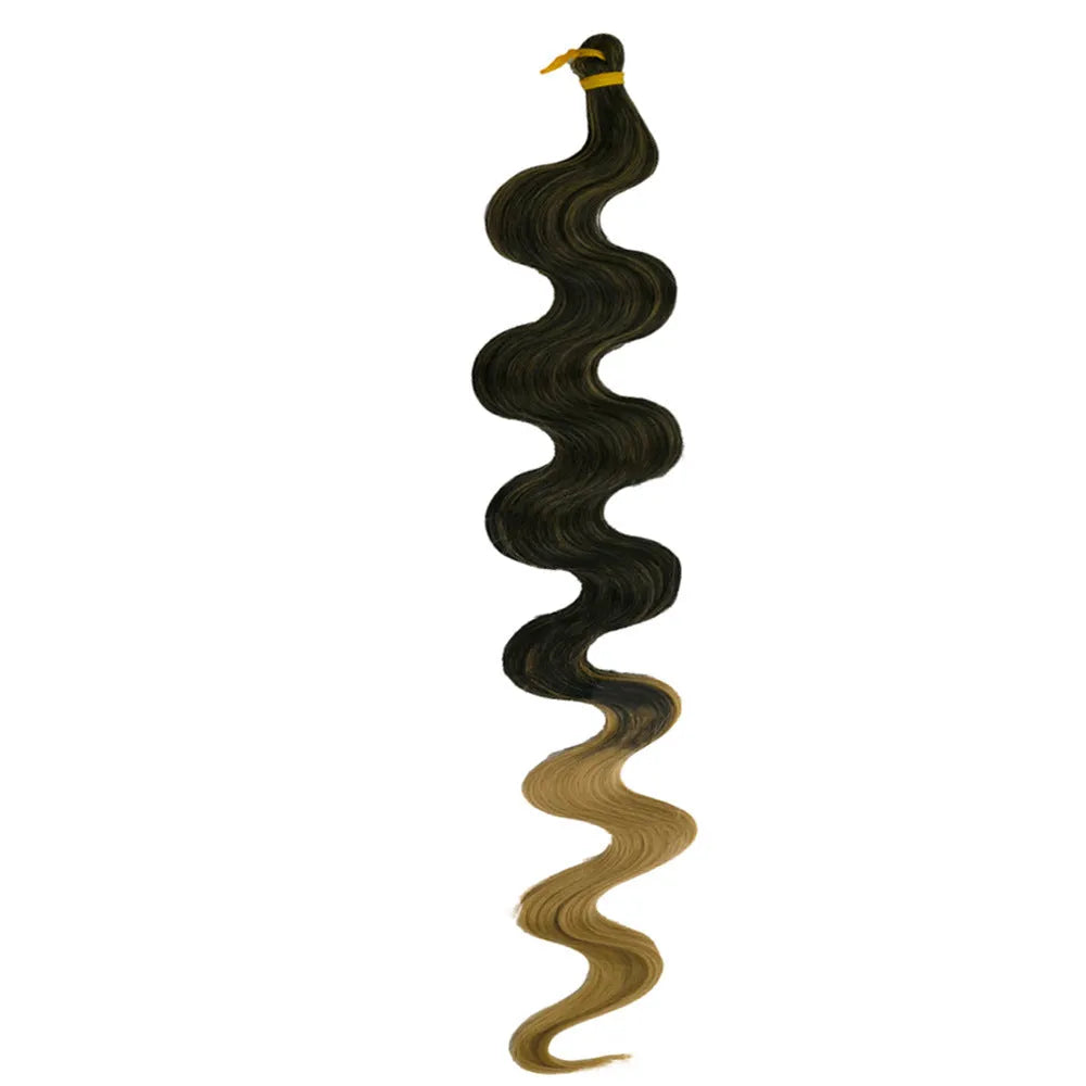 Wine red 24-inch crochet braid hair extensions with big wave texture on display