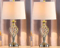 European style alloy bedside table lamp with touch controls and USB charging socket