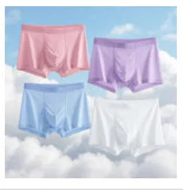 Men's Ice Silk boxer briefs in solid colours showing seamless, ultra-thin design