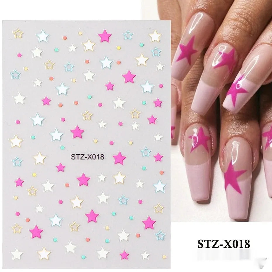 Black and silver stripe nail art stickers for French manicure designs in plastic material