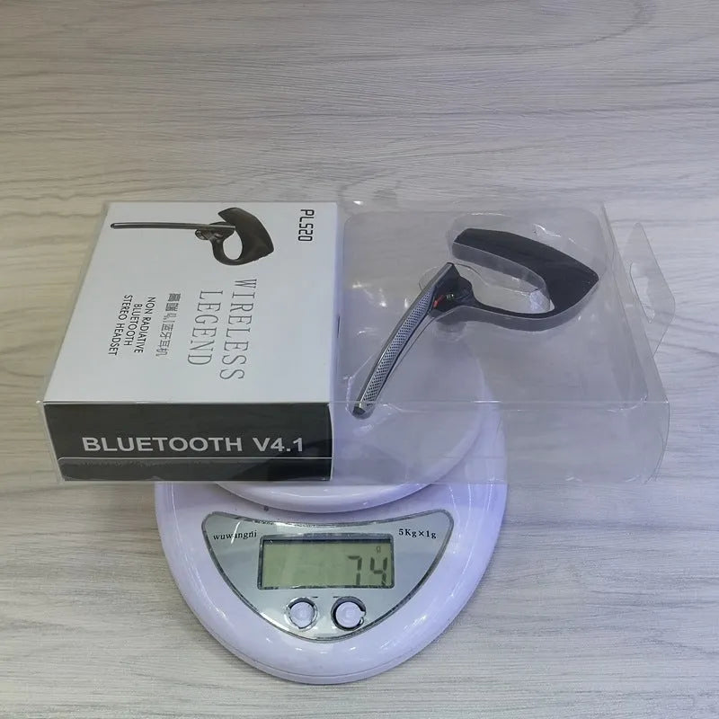 Black stereo Bluetooth sports headphones with a large battery and USB charging port.