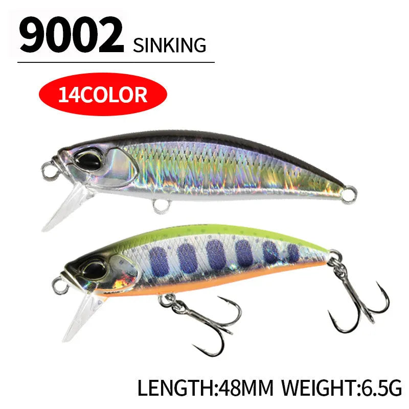 Tossing Japanese 48mm soft plastic mino fishing lure for mandarin fish and snakehead.