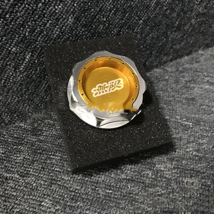 Aluminium alloy anti-leakage oil filter cap in choice of six colours for Honda vehicles.