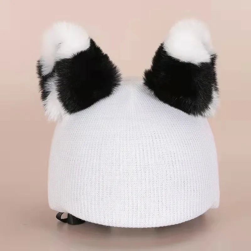 Plush fabric cartoon character helmet cover for cosplay in size M with multiple style options