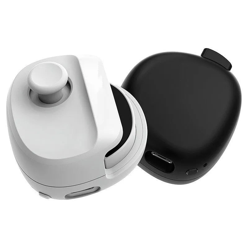 Black and white USB gaming controller stick with compact 8.8cm square design for mobile gaming