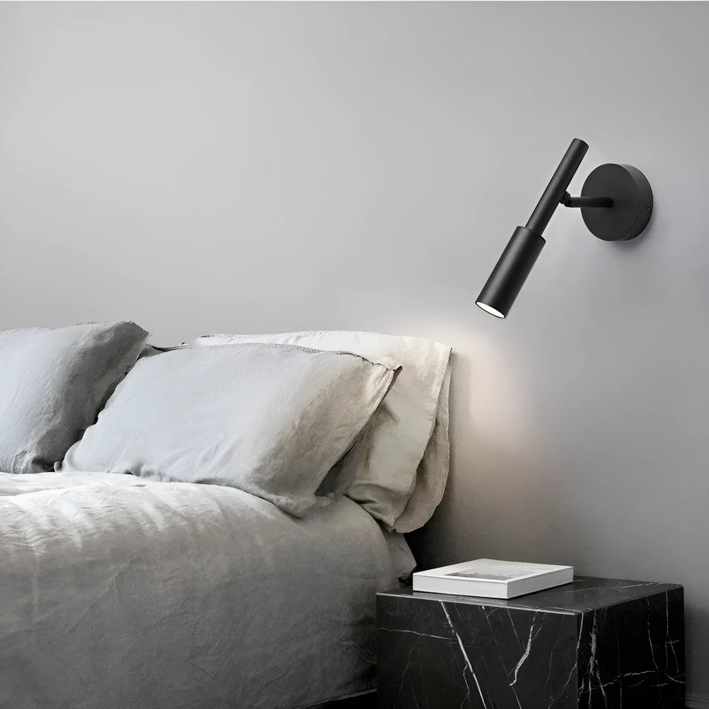 Black wrought iron wall lamp with modern design and three colour temperature lighting options