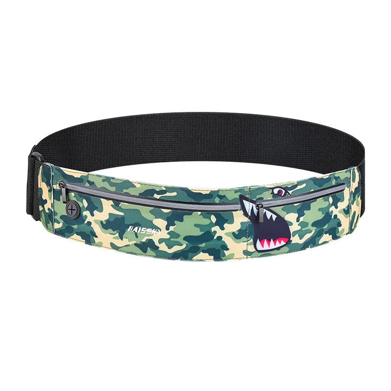 8-inch waterproof waist bag in camouflage crocodile colour with waist strap