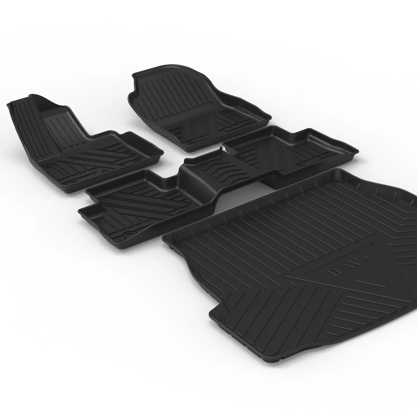 Black carbon fibre pattern TPE car boot liner for trunk protection