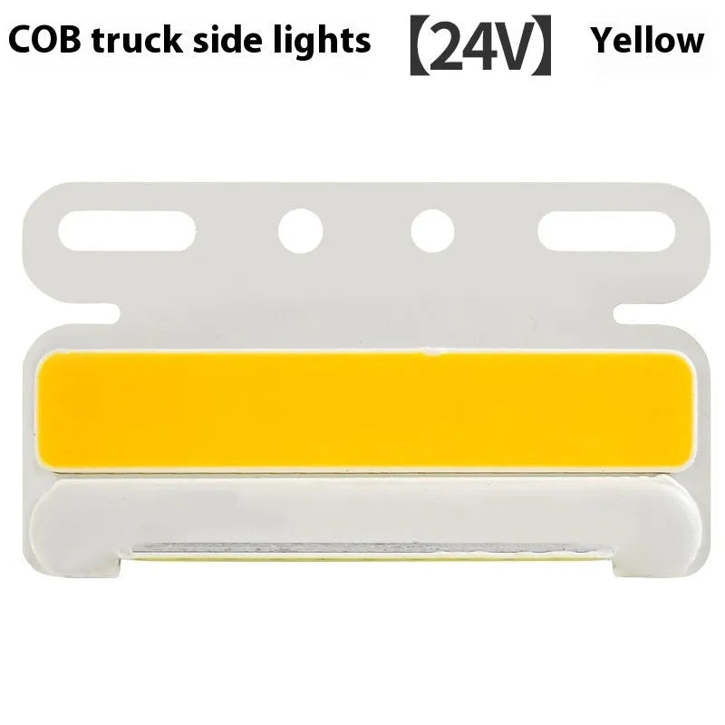 12V 24V aluminium alloy waterproof COB LED truck side light and grounded tyre marker in multiple colours.