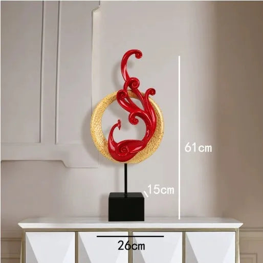 Synthetic resin Phoenix ornament in European style decorative design