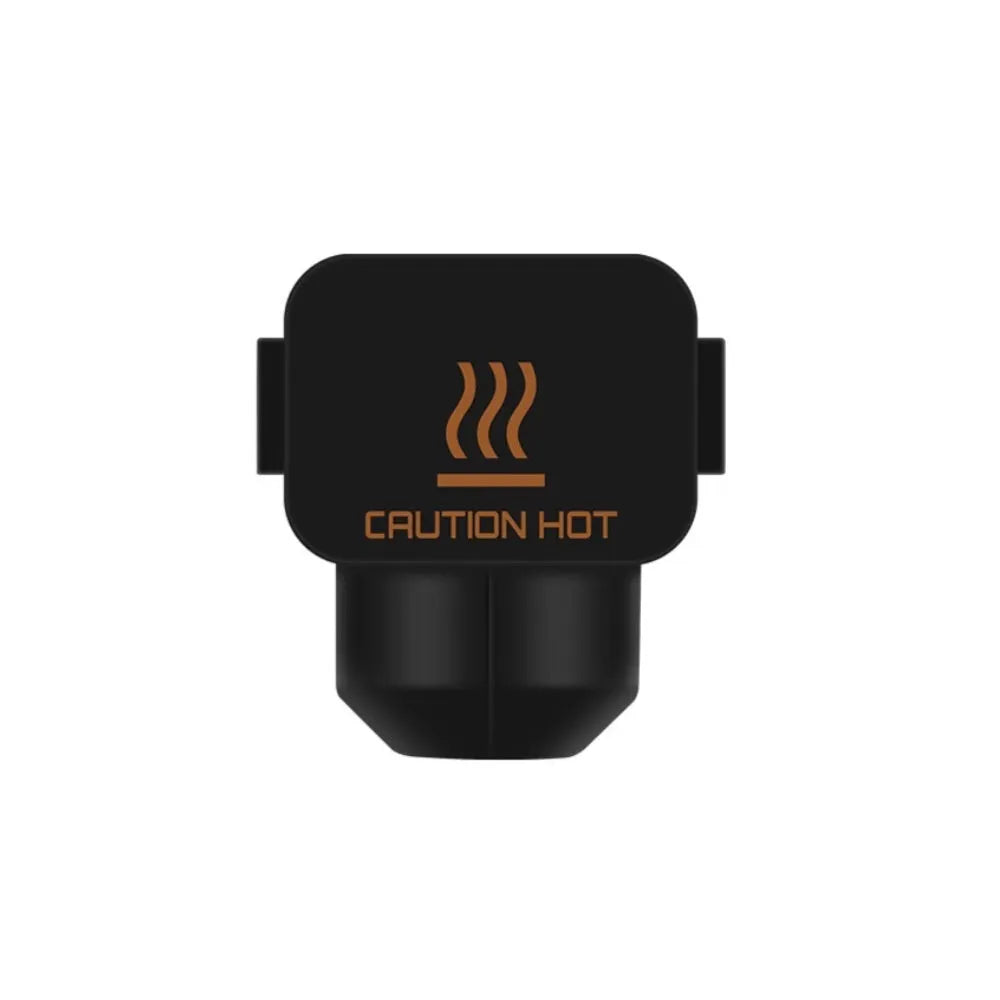 Bambu Lab A1 Mini 3D printer hardened steel nozzle hot end kit with four nozzle sizes and black silicone sleeves.
