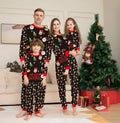 Family Christmas matching pyjamas set in cotton fabric with plaid and cartoon designs