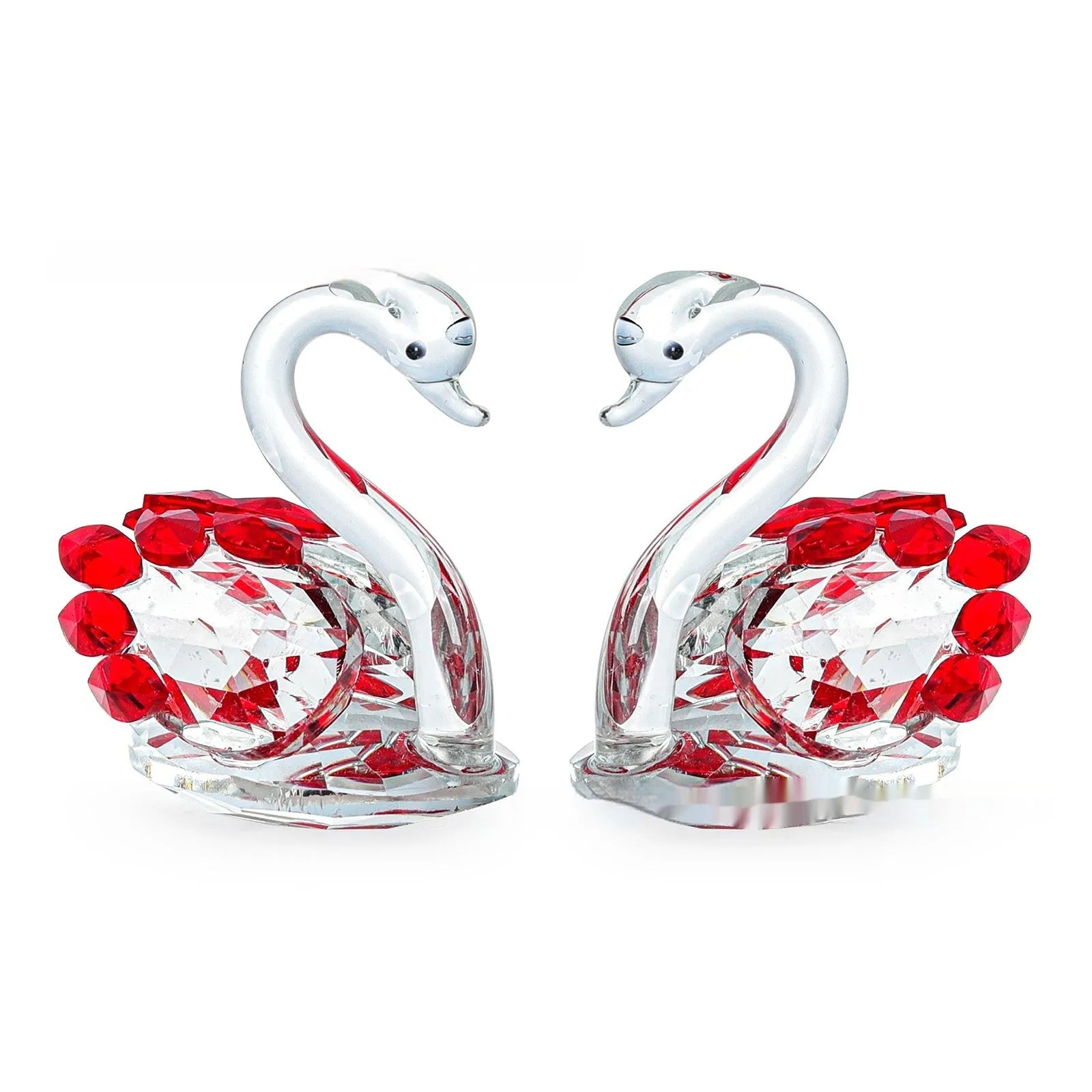 Crystal swan desktop ornament in modern simplicity style with colour options