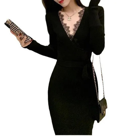 Black women's princess dress skirt with slim fit silhouette