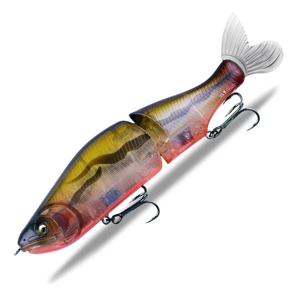 185mm long soft plastic fishing lure for bass, shown in one of 15 available colour options.