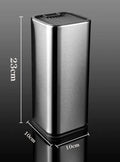 Black stainless steel kitchen tool holder with storage bucket for knives and cutlery organisation