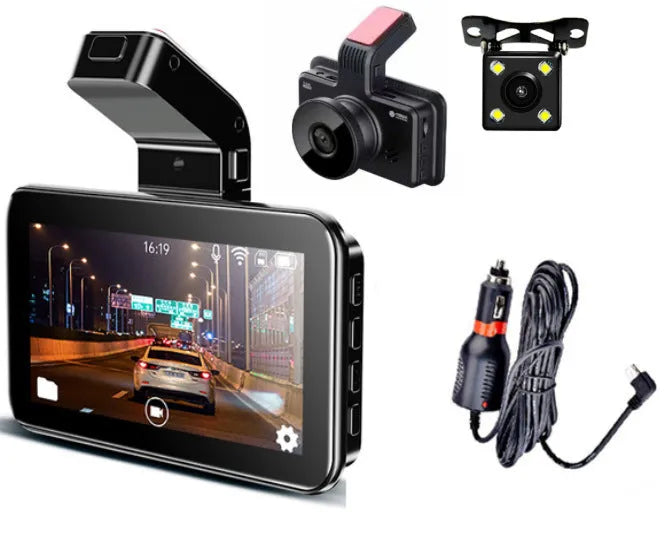 3-inch HD car DVR system with dual lens front and rear camera recording