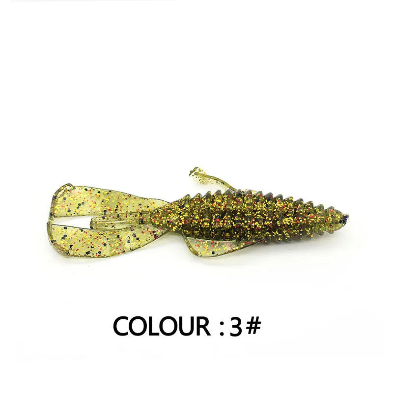 PVC soft plastic fishing lure in a selection of colours, shown in 8cm and 12cm sizes.