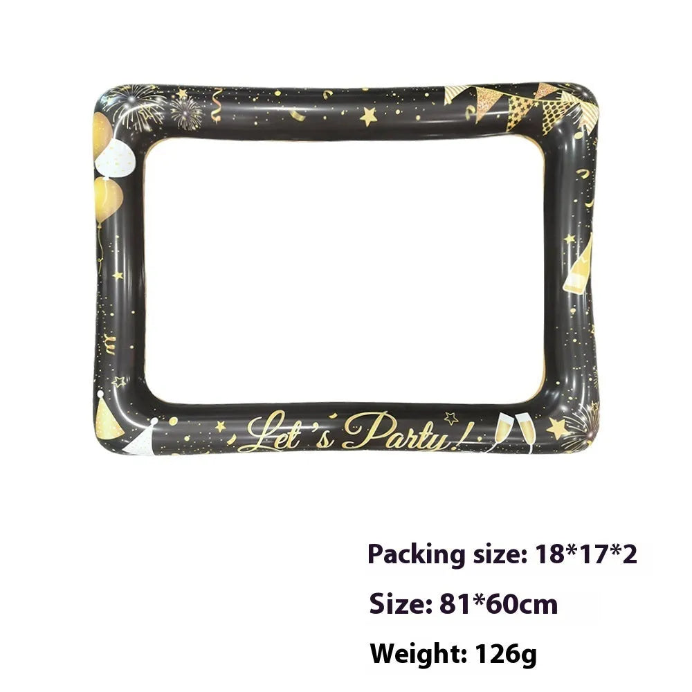 Christmas inflatable photo frame PVC prop for festive photography and youth entertainment