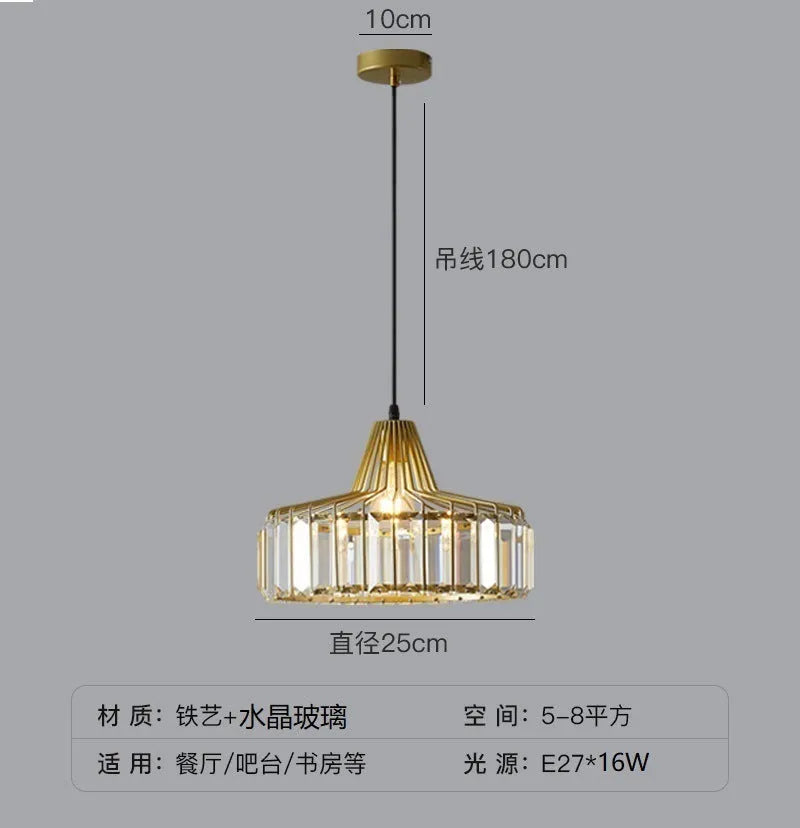 Modern crystal chandelier ceiling lamp with sun lamp design in black iron finish