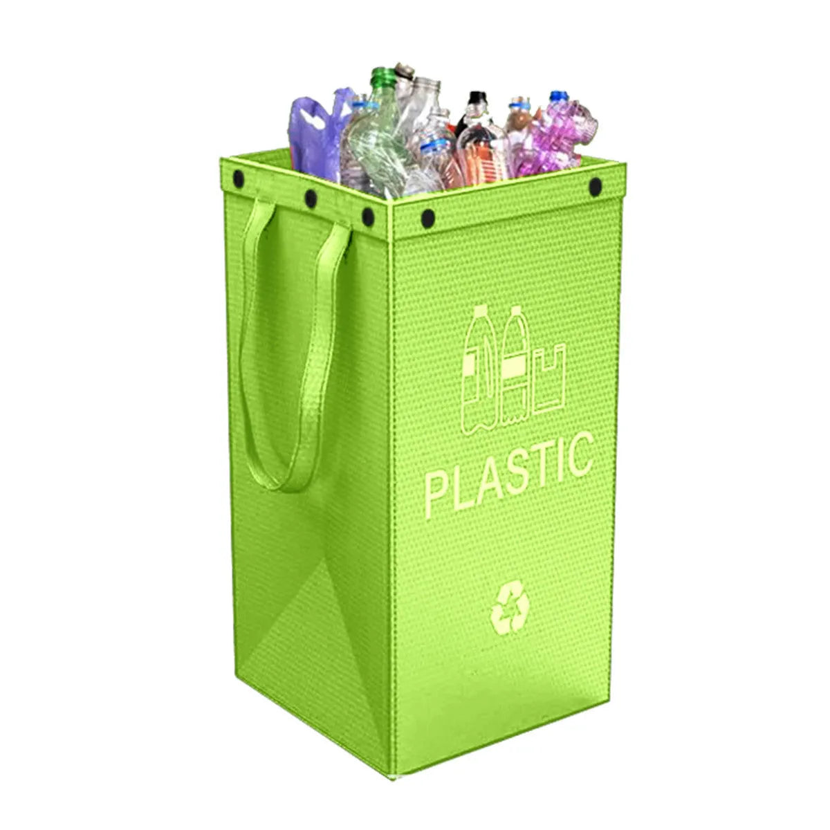 Blue reusable waterproof 40-litre PP plastic storage bag for recycling and waste sorting.