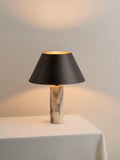 Black marble table lamp base with modern simple design for home decoration