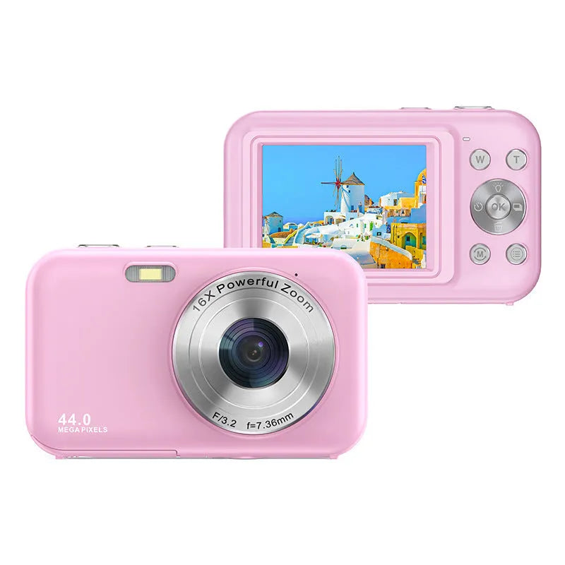 Children's digital camera with 44MP sensor and 2.4-inch screen in four colour options