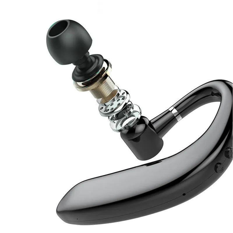 A single black or blue wireless in-ear Bluetooth headset with a microphone, shown on its own.