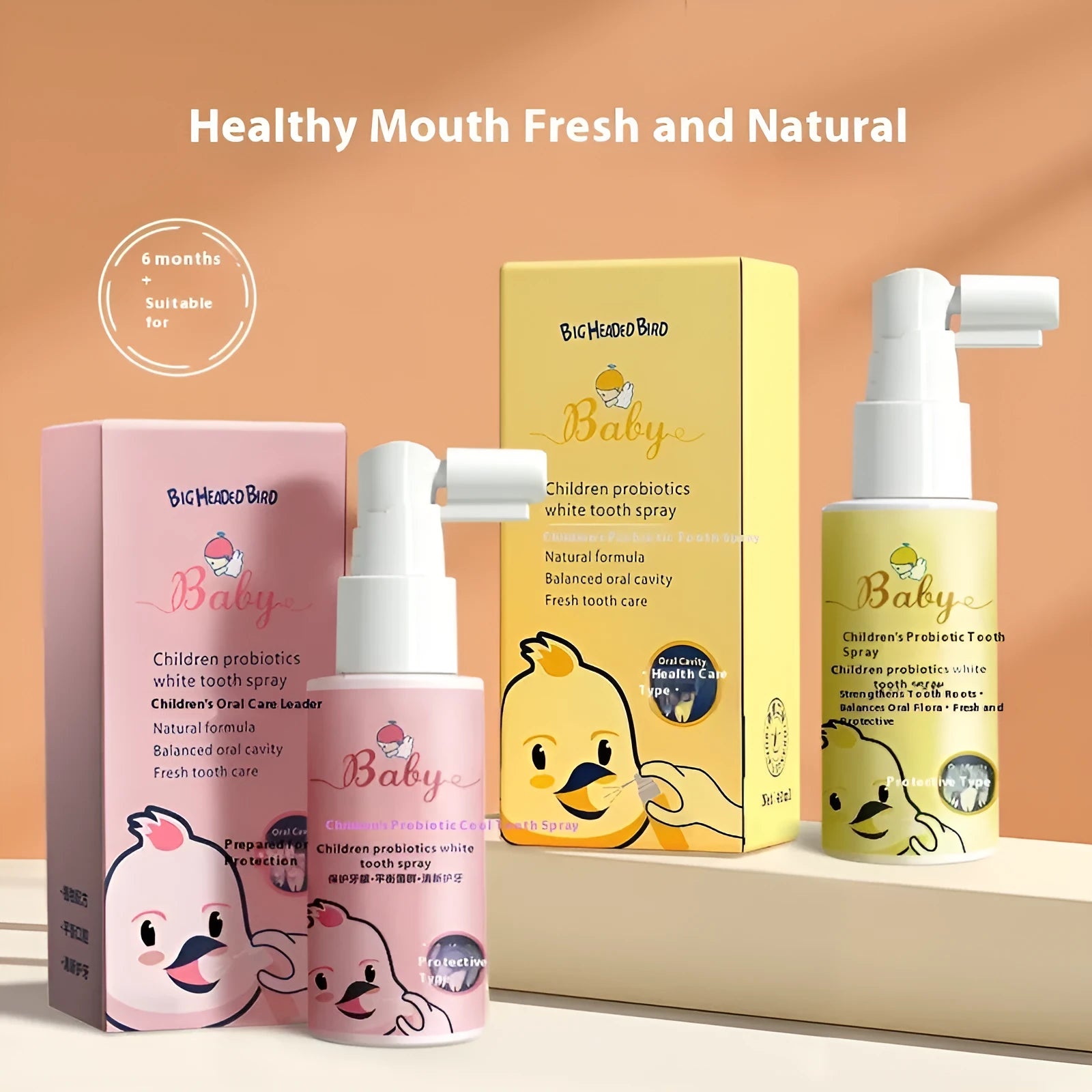 40ml children's probiotic oral spray bottle for white teeth and anticavity protection