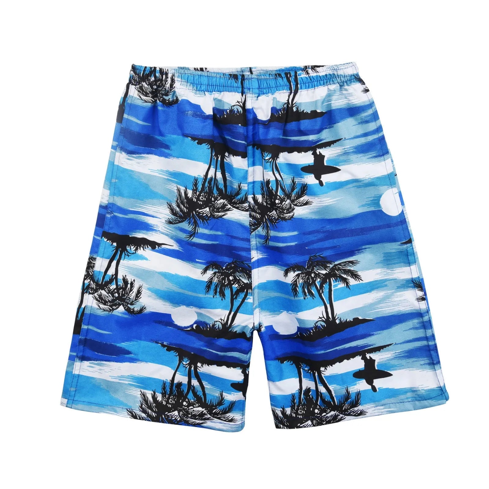 Men's floral print swimming trunks in polyester fabric available in multiple colours