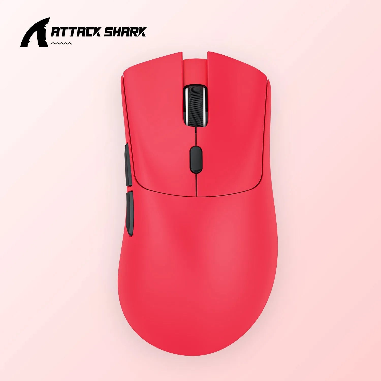 Attack Shark wireless three-mode gaming mouse in black, red or white colours