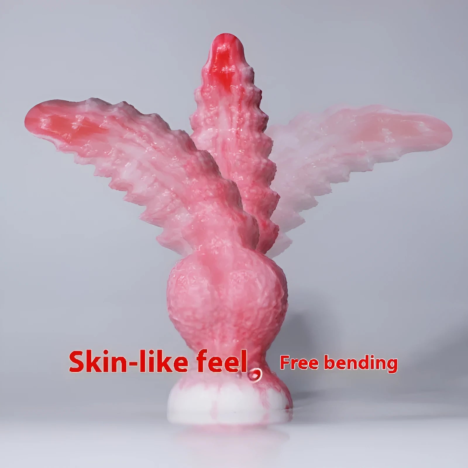 Pink platinum silicone women's masturbation device with shaped penis design - Berserker S and M sizes
