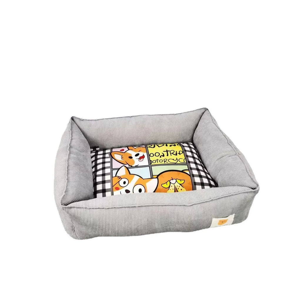 Dog winter cotton pet nest in fine velvet fabric with PP cotton filling showing colour options