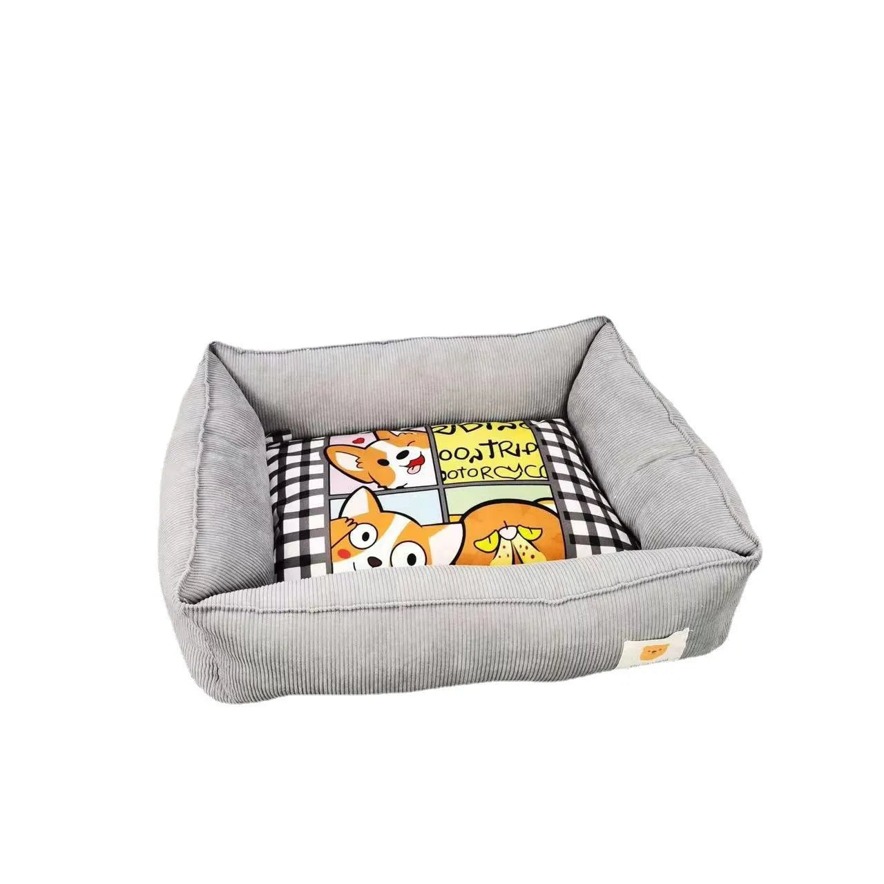 Dog winter cotton pet nest in fine velvet fabric with PP cotton filling showing colour options