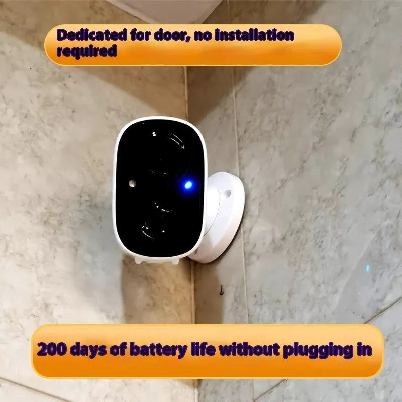Battery-powered indoor WiFi surveillance camera with 1.2-inch ball design