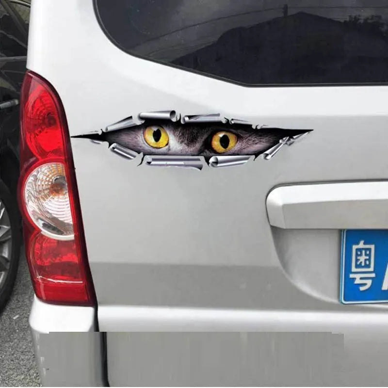 Tiger Eye Eagle Eye 3D car bumper sticker vinyl decal 10x35cm