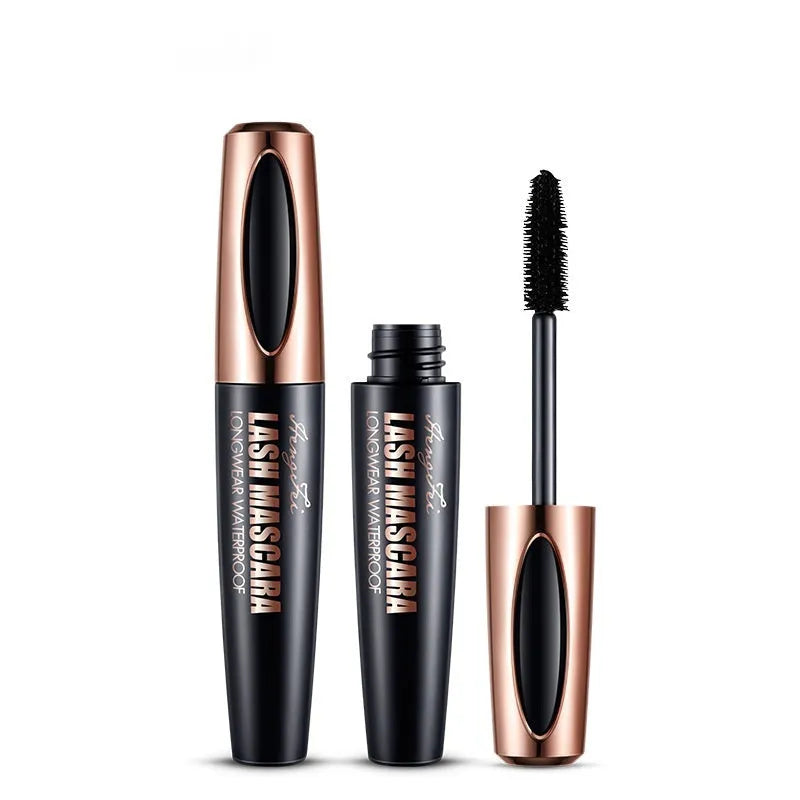Black waterproof curling mascara with sweat-proof smudge-resistant formula in packaging