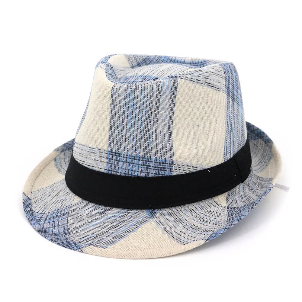 Blue bell crown sun hat with 4.5cm brim for outdoor sun protection