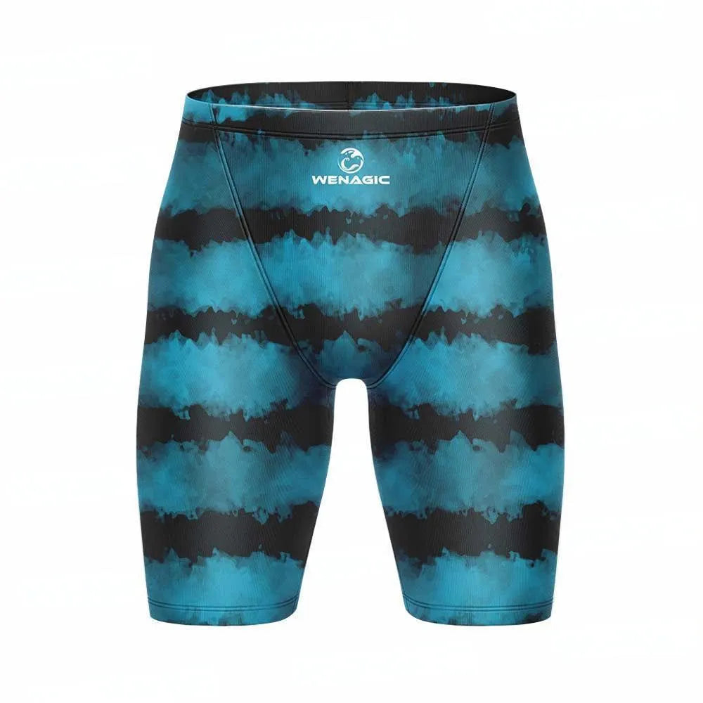 Men's Lycra swimming briefs in a solid colour, showing the briefs style fit.