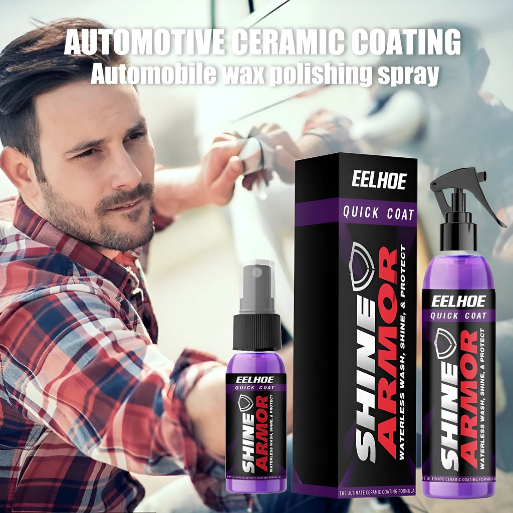 Purple automobile nano coating spray bottle with microplated crystal technology for car maintenance