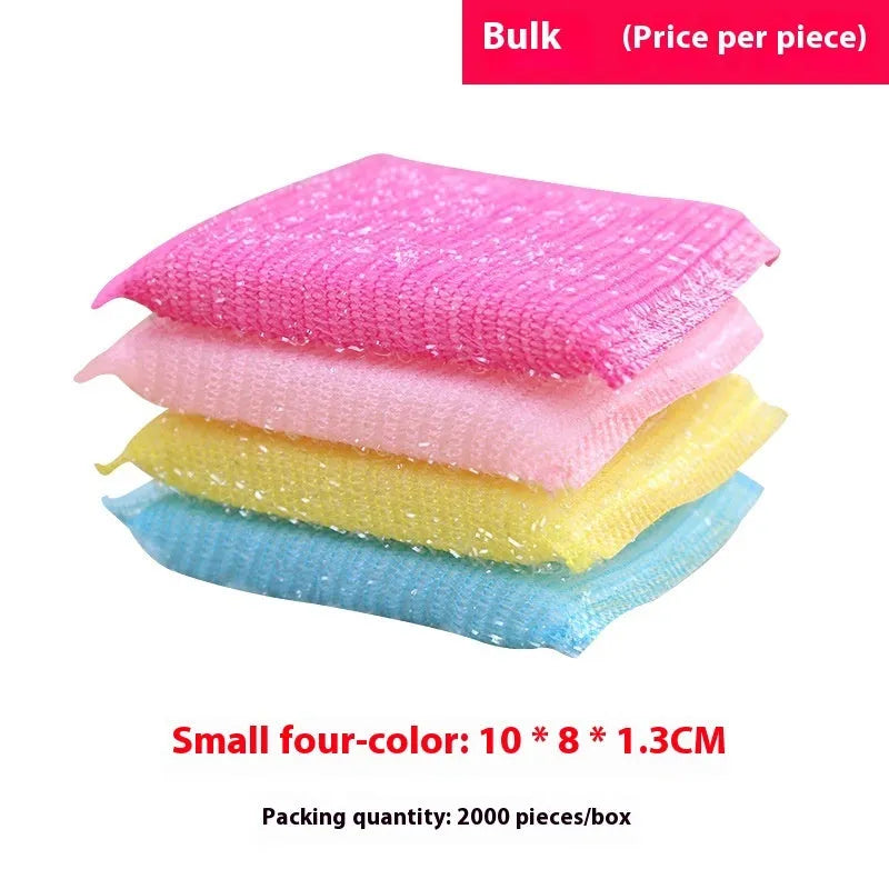 Pinstripe fabric dishwashing sponge mop in macaron colours with plastic handle for wet and dry cleaning