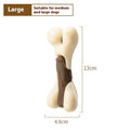 Cowhide and nylon bone grinding rod chew toy for dogs in large and small size options