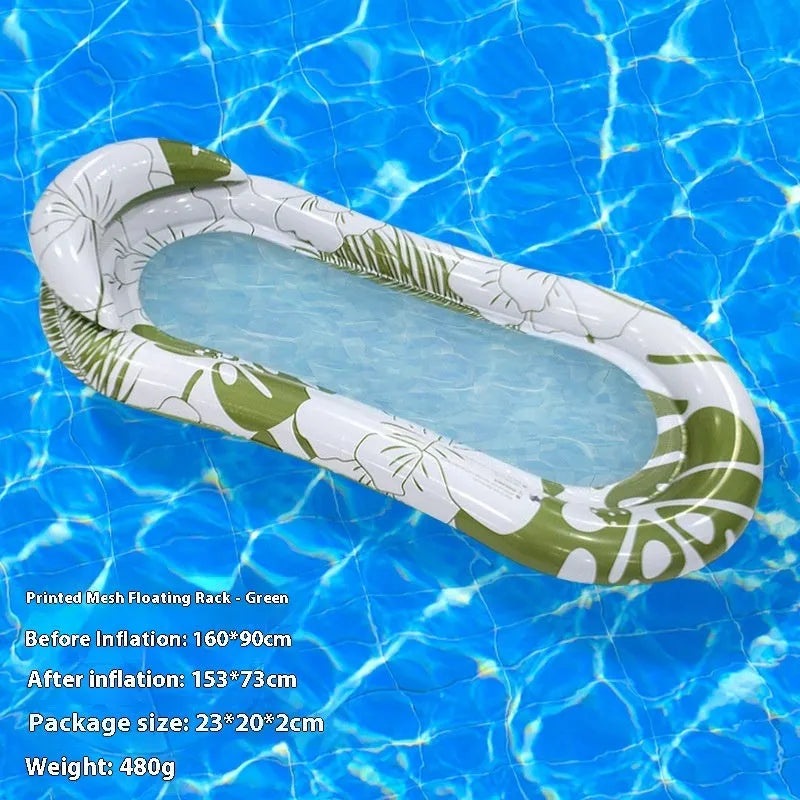PVC inflatable floating row with thick sequins and wave design in multiple colour patterns